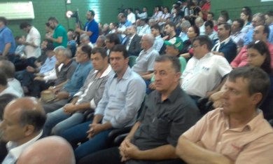 Gilso Paz e Geder Follmer participaram da abertura da 18ª Expodireto Cotrijal