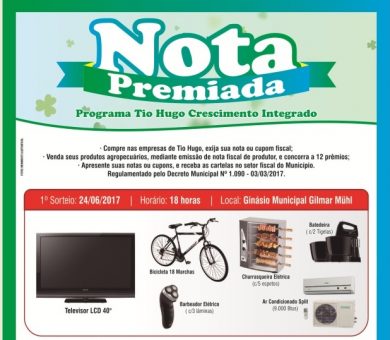 Nota Premiada: Primeiro sorteio será realizado neste sábado dia 24 de junho