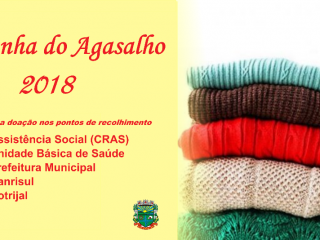 Campanha do Agasalho 2018: Entrega dos donativos serão realizadas nos dias 14 e 15 de junho