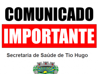 Secretaria de Saúde de Tio Hugo comunica férias do médico pediatra