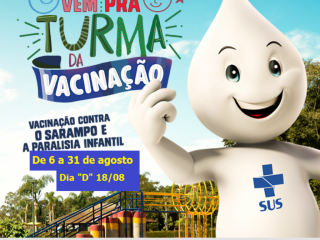 Dia D da Campanha de Vacinação contra a poliomielite e o sarampo será neste sábado 18 de agosto