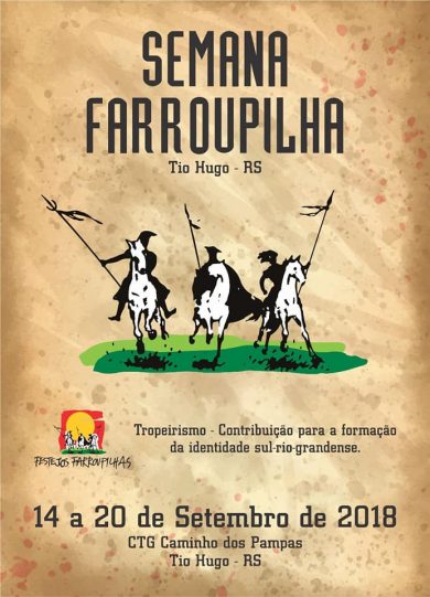 Semana Farroupilha 2018 será iniciada nesta sexta feira 14 de setembro