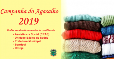 Campanha do Agasalho: Entrega de donativos será realizada nos dias 29 e 30 de maio