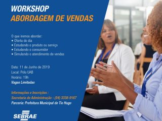Inscrições abertas! Workshop sobre Abordagem de Vendas acontece no dia 11 de junho