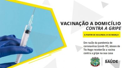 Secretaria de Saúde realizará a vacinação a domicílio