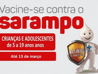 Crianças e jovens de 5 a 19 anos deverão ser vacinados contra o sarampo até o dia 13 de março