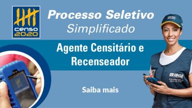 Inscrições para o concurso do IBGE Censo 2020 vão até 24 de março