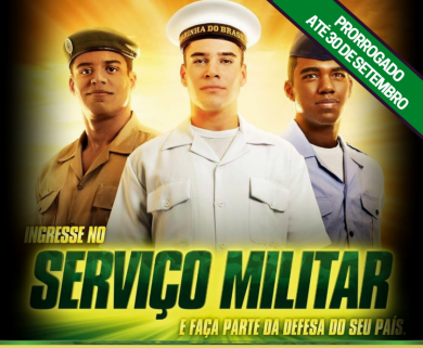Serviço Militar: Prorrogado o prazo para alistamento