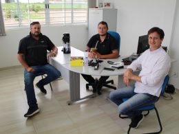 Vice-prefeito Geder Follmer recebe a visita de Clair Kuhn
