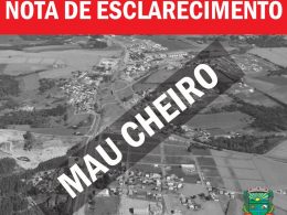 NOTA DE ESCLARECIMENTO E ADVERTÊNCIA QUANTO AO MAU ODOR NO MUNICÍPIO