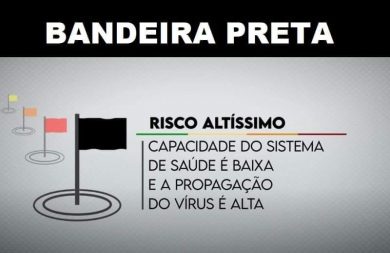 Bandeira Preta determina fechamento de alguns estabelecimentos comerciais e restrições de atendimento