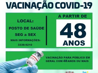 Pessoas com 48 anos ou mais são vacinadas contra a Covid-19 em Tio Hugo