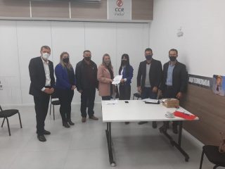 Tio-huguenses participam de reunião na sede da CCR – Via Sul em Porto Alegre