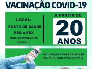 Vacinação atinge jovens a partir de 20 anos