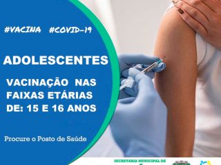 Vacinação para adolescentes de 15 e 16 anos