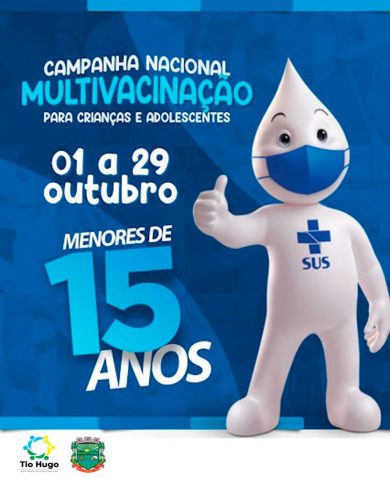 Crianças e jovens menores de 15 anos deverão atualizar caderneta de vacinação