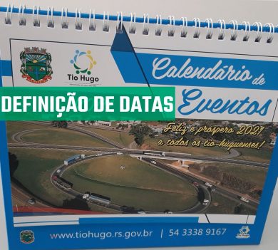 Definição de datas Calendário de Eventos 2022