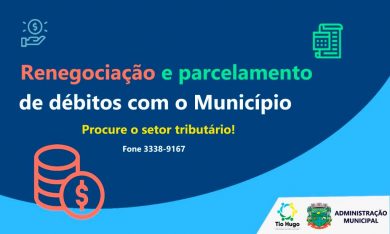 Últimas semanas para renegociação de débitos com o município