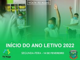 Aulas na rede municipal de ensino de Tio Hugo serão iniciadas no dia 14 de fevereiro