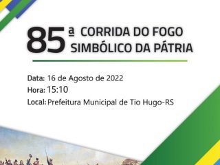 Tio Hugo receberá fogo simbólico da pátria