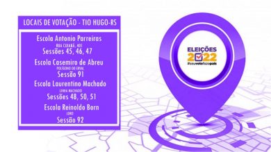 ELEIÇÕES 2022: Sessões e Locais de votação em Tio Hugo