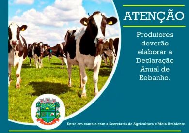 ÚLTIMOS DIAS: Quem não elaborar a Declaração Anual de Rebanho poderá ser multado