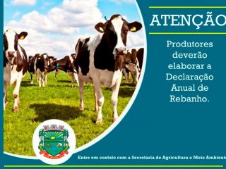 ATENÇÃO:  Últimos dias para efetuar a Declaração Anual de Rebanho