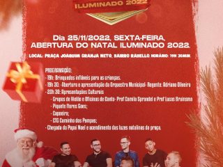 NATAL ILUMINADO 2022 – Abertura no dia 25 de novembro na Praça Joaquim Granja Neto em Tio Hugo