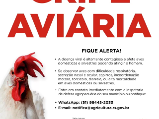 SIM de Tio Hugo alerta para os cuidados no combate a Influenza Aviária (H5N1)