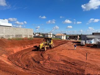 Iniciadas as obras para a construção de um novo espaço esportivo e de lazer no Bairro Nossa Senhora Aparecida