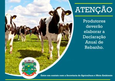 Está aberto o período para Declaração Anual de Rebanho