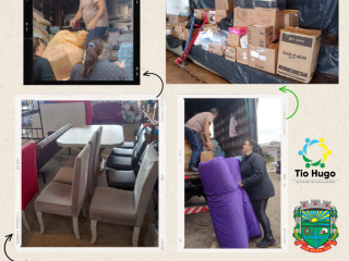 Administração Municipal de Tio Hugo envia donativos para o Vale do Taquari
