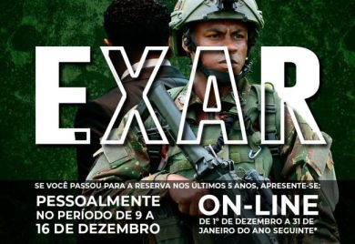 Cidadãos de Tio Hugo que prestaram Serviço Militar nos últimos 5 anos deverão participar do EXAR 2023