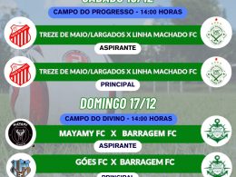 FUTEBOL DE CAMPO: Final de Semana terá rodada dupla