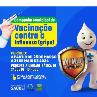 Vacinação contra o vírus Influenza (Gripe) começa nesta segunda-feira