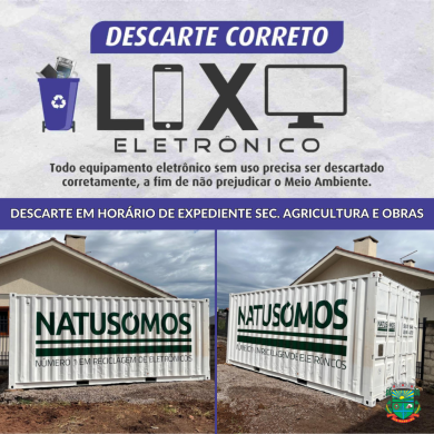 Tio Hugo dispõe de container para recolhimento de lixo eletrônico