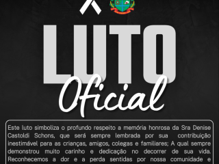 Município de Tio Hugo decreta Luto Oficial de 3 dias
