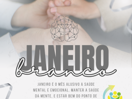 JANEIRO BRANCO: Mês alusivo a saúde mental