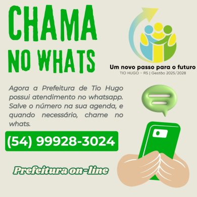 Prefeitura on-line – Agora a Prefeitura possui atendimento via whatsapp