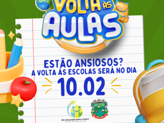 VOLTA ÀS AULAS: Ano letivo de 2025 se inicia na próxima segunda-feira 10 de fevereiro