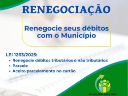 Aberto o período para renegociação de débitos com o Município