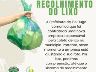COMUNICADO SOBRE O RECOLHIMENTO DO LIXO!