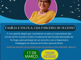 CONVITE SMECEL: Família e escola, uma parceria de sucesso