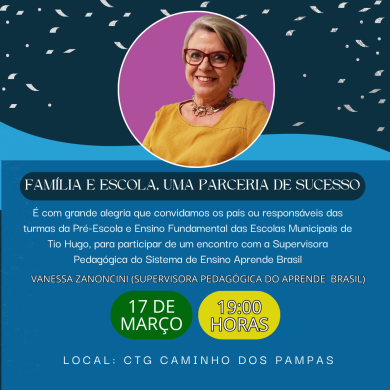 CONVITE SMECEL: Família e escola, uma parceria de sucesso