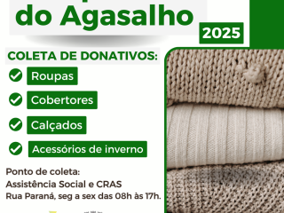 CAMPANHA DO AGASALHO 2025: Sua doação aquece uma vida