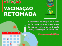 VACINAÇÃO CONTRA A GRIPE RETOMADA