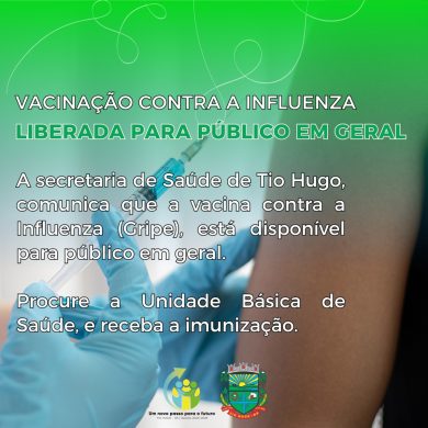 Vacinação contra a gripe liberada para público em geral