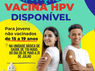 ATENÇÃO JOVENS DE 15 A 19 ANOS!
