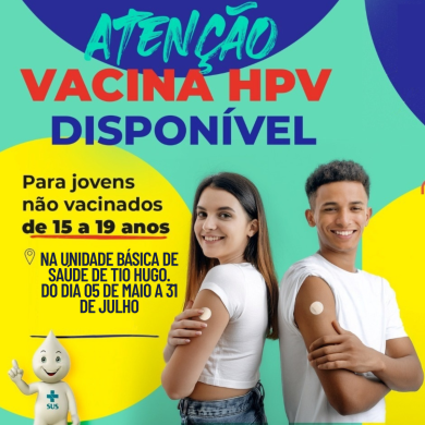 ATENÇÃO JOVENS DE 15 A 19 ANOS!