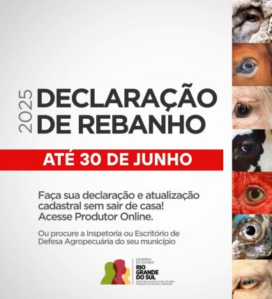 ATENÇÃO PRODUTOR RURAL: Prazo para elaboração da Declaração Anual de Rebanho expira em 30 de junho